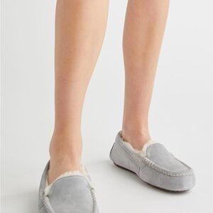 UGG Women's Gray Suede Slippers